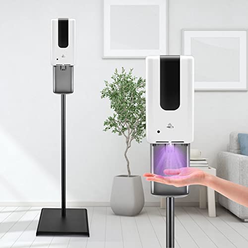 Desinfektionsspender Stehend, Automatischer Desinfektionsspender 1200 ML, Desinfektionsmittelspender Sensor mit Ständer inkl. UV-Entkeimung, Desinfektionsspender Automatisch 118-164cm Höhenverstellbar Cover