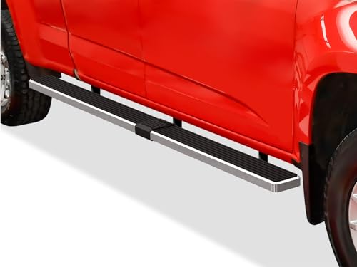 APS (Polished 304 Stainless Steel 6in Wheel to Wheel Running Boards Nerf Bars Compatible with Chevy Colorado GMC Canyon 2015-2025 Crew Cab 6ft Bed