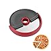 Produktbild Pizzaroller Rostfreier Pizzacutter/Pizzamesser rund/Premium Edelstahl/Geeignet für Haus und Küche/Rot