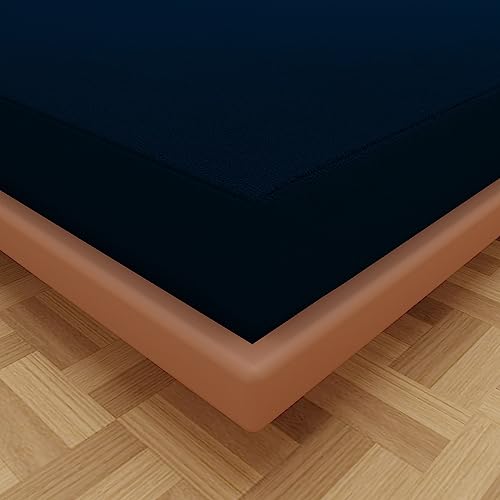 Image of Glassiano Cotton Feel Terry Ultra Soft Waterproof Mattress Protector | Breathable - Hypoallergenic Mattresses Cover with Elastic Strap for Single Bed (78x42 inch|6.5x3.5 feet, Navy Blue - Pack of 1)