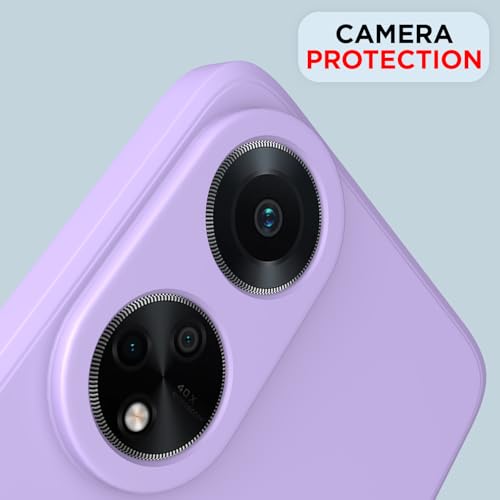 Image of Outlouders Back Cover for Oppo F23 5G | Camera Protection | Durable Soft Matte Silicone Bumper Case (Purple)