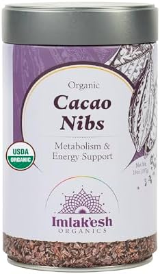 Imlak'esh Organics, Cacao Nibs (16-Ounce Glass Jar), Chocolate — Keto | Paleo | Organic | Regenerative | Heirloom | Sugar-Free | Gluten-Free | Non-GMO