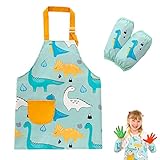 🎨Ampliamente utilizado: El delantales para niños se puede utilizar para diversas actividades como jugar, pintar, hornear, hacer manualidades, etc. Puede evitar que la ropa de su hijo se ensucie.