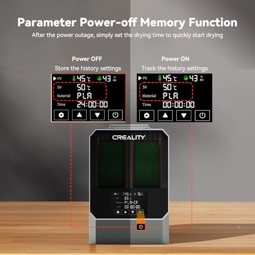 Image of CREALITY Space Pi Filament Dryer Plus - Dual Spool 360 Hot-Air Circulation, One-Key 2 Spools Filament Storage Box, 160WPTC Fast Heating, 4'' LCD Touch Screen for 1.75 /2.85mm PLA, PETG, ABS, Nylon