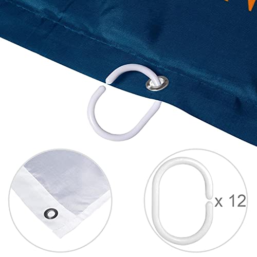 Rideau de douche imperméable pour éviter les éclaboussures motif chat - 5