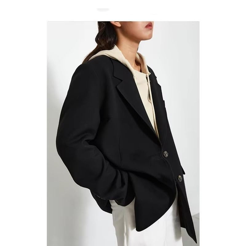 Blazer oversize petite taille femmes veste décontractée mi-longue - 4