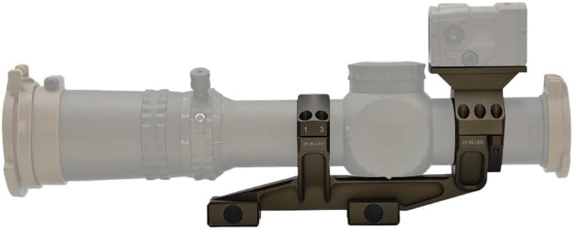 Ultra LPVO Cantilever Scope Mount for ATACR/VUDU/NXS & More Riflescopes, 30mm/34mm Dual Rings, 1.54"/1.93" Height, w/Top Rail for ACRO P2 Red Dot Sight, 7075 Aluminum, Fits 20mm Picatinny Rail