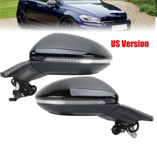 Rétroviseur Golf MK7 version US droit 8 broches avec miroir angle mort chauffant