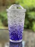 Aeisage Icy Tumbler Acrylic Freezer Mugs Summer Durinking Tumblers Double Wall Icy Juice Cup with Hi