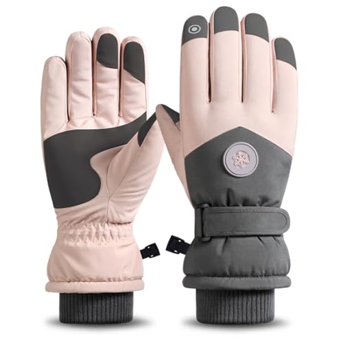Winter Waterproof Ski Gloves, Unisex Touchscreen Non-Slip Gloves for Snow Activities