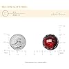 Craftisum Beveled Cut Glass Buttons - 20pcs Red Shank Buttons, 25mm For Coats And Jackets
