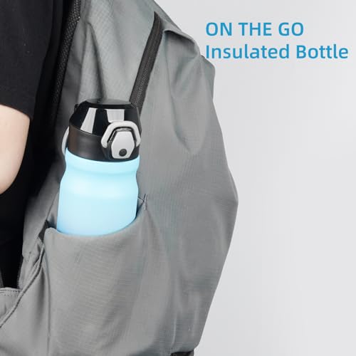 Image of Konokyo 18 oz Insulated Stainless Steel Sports Water Bottle with Straw Lid