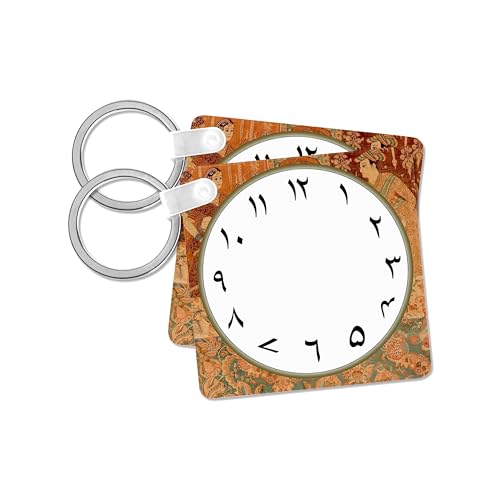 3dRose, Urdu Clock face with Urdu Numbers - Vintage Indian