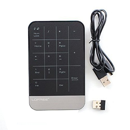 A-Jazz Lofree Mt-100 Multi-Touch 2.4ghz Wireless Mini Touchpad Number Pad Keyboard for Windows Xp Vista Win 8 Win7 Android Apple Mac Os X iOS USB Port/Instructions in English Show