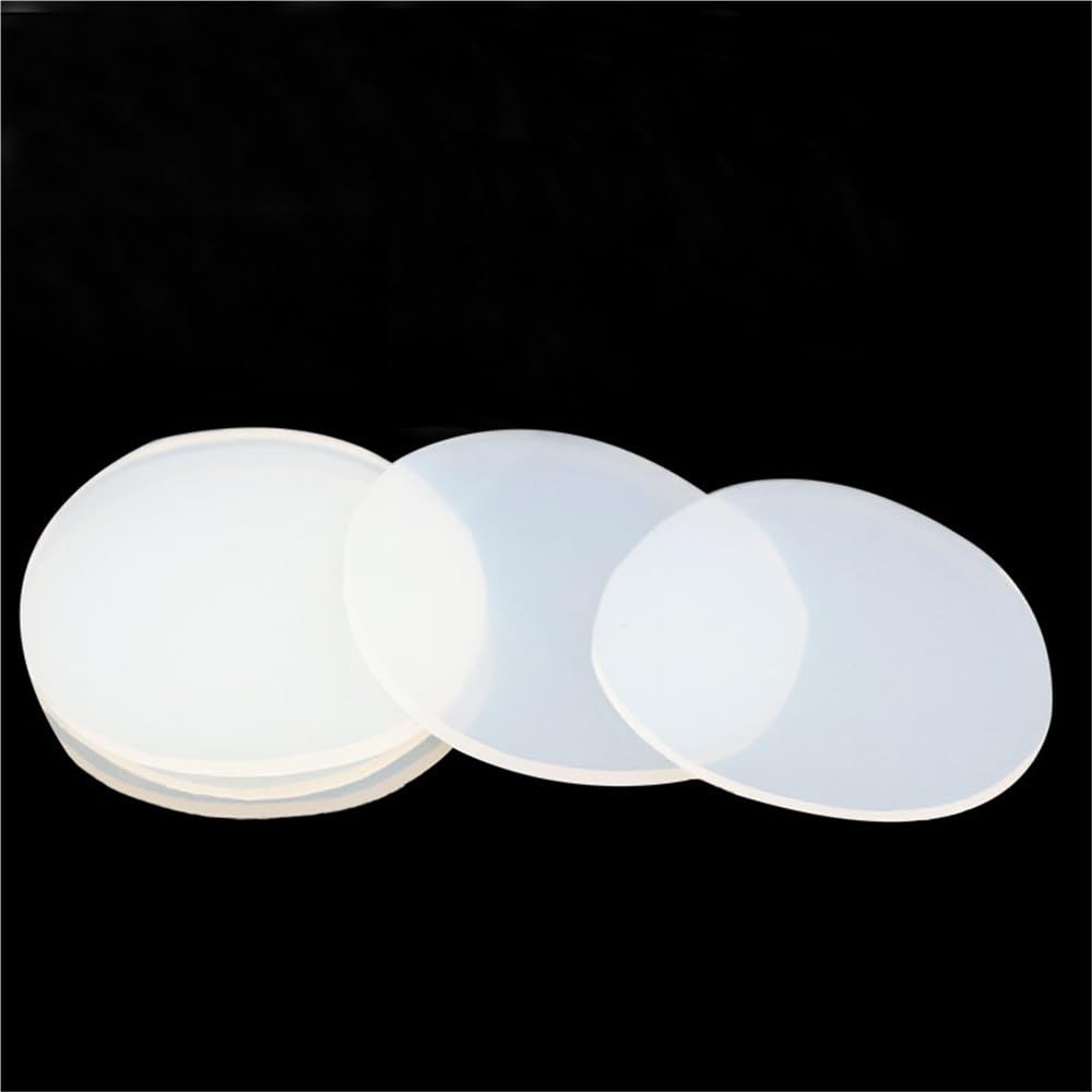 Arandelas para fontanería 1 junta de sellado de goma, almohadilla plana redonda sólida de silicona blanca, junta de silicona anticolisión de 1 a 8 mm de espesor (150 mm x 8 mm)(200mmx6mm)