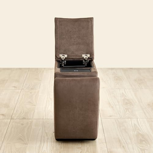 Image of Home Centre | Denver Fabric Console | Solid Wood | Brown | 2 Year Warranty