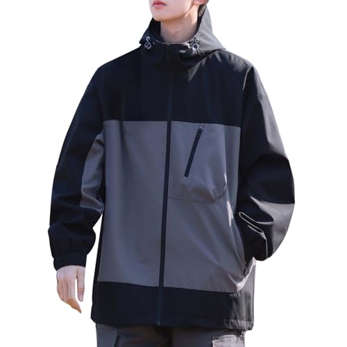 Chaqueta hombre media temporada cortavientos casual tipo bomber aviador de cuello alto