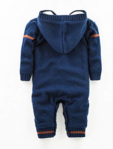 ARAUS Newborn Christmas Jumpsuit Baby Hooded Deer Romper Fleece Sweatshirt 0-18 Months - Afbeelding 3