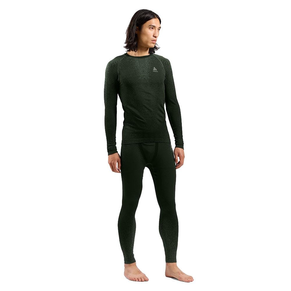 Odlo Capa Base Blackcomb Eco con Cuello Redondo y Manga Larga para Hombre