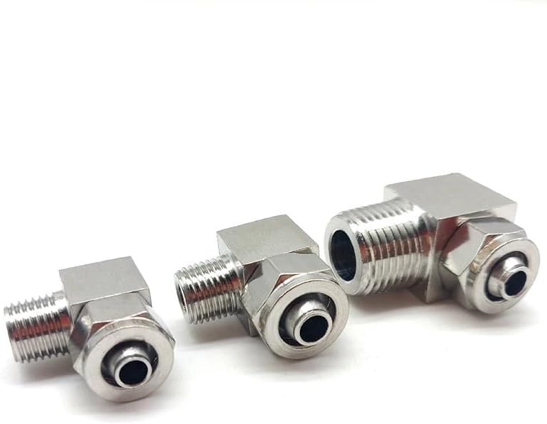 1pc 304 Stainless Steel Quick twist Elbow OD 16mm Tube to 3/8'' Male Thread Right angle Fitting