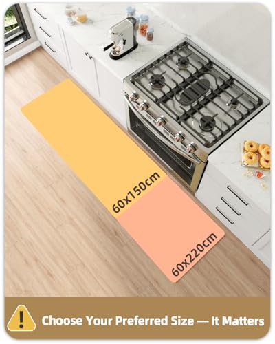 COLOR&GEOMETRY Kitchen Floor Mats Anti Fatigue, Cushioned Boho Rugs,Waterproof Non Slip Kitchen Runner for Sink, Standing Mats for Office,60x220cm,Beige - Image 6