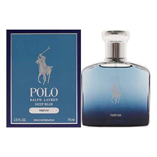 RALPH LAUREN Polo Blue Deep Parfum POUR Homme 75ML Unisex Adulto, Negro, Estándar