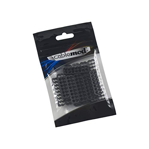 Peignes de câbles pour gestion des câbles PC CableMod PRO noir, kit complet de 12 unités