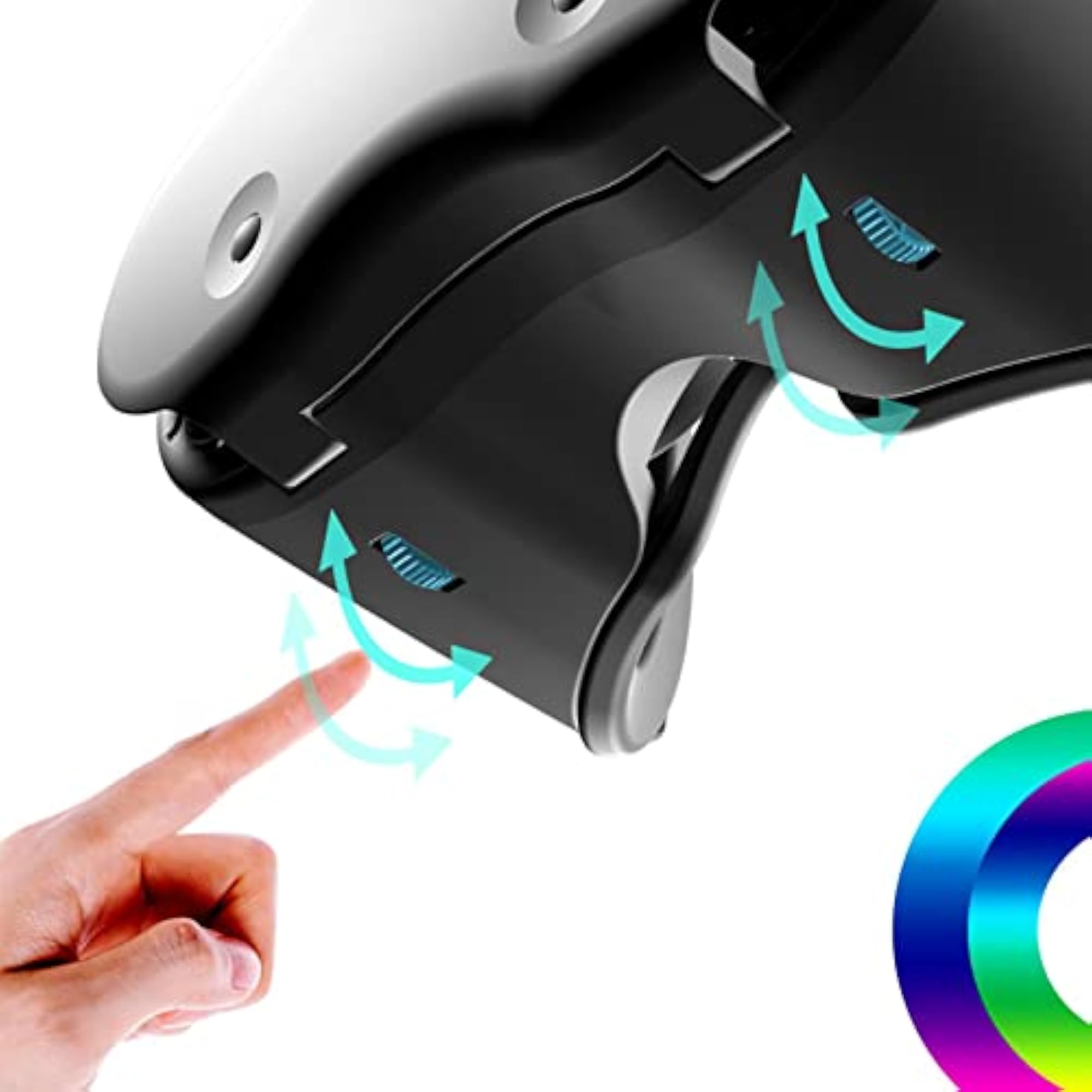 3D VR Glasses for Movies and Gaming, Adjustable Design