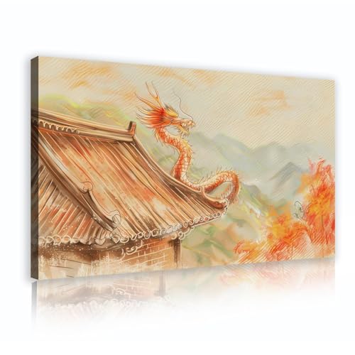 Art mural dragon chinois SHENGPOSTER impression sur toile de qualité supérieure