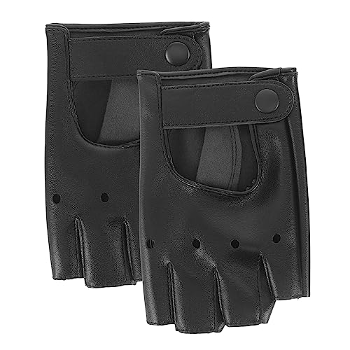 Mikikit 1Pair Outdoor Fingerless Riding Gloves for Adults Comfortable Breathable Design for Cycling and Fishing Activities Durable Wear Palm Pads Cool and Quick Dry Artificial