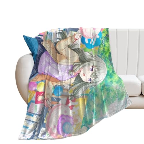 草薙寧々 ブランケット キャラクター タオルケット 膝掛け 大判 毛布 夏用 ブランケット ふわふわ 洗える 毛布 夏用 ブランケット キャンプ 軽量 暖かい 冷房対策 キャンプ 車用 オフィス ソファ用 40"*50" (100*130cm)
