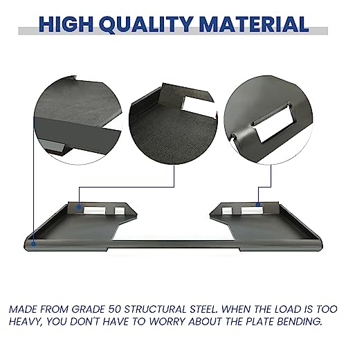 Image of ECOTRIC 1 /2 inch Thick Quick Tach Cut Out Mount Plate Compatible with Tractors