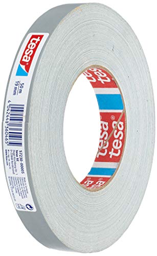 tesa extra Power Perfect Gewebeband - Gewebeverstärktes Ductape zum Basteln, Reparieren, Befestigen, Verstärken und Beschriften - Grau - 50 m x 19 mm