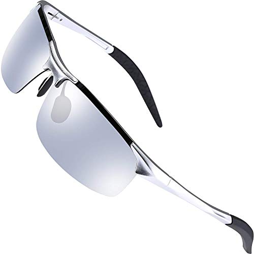 Tclothing Sonnenbrille Herren Sportbrille Polarisierte Sonnenbrillen Driving Sports Sonnenbrillen Al-Mg Metal Frame for Fising Cycling WP1005