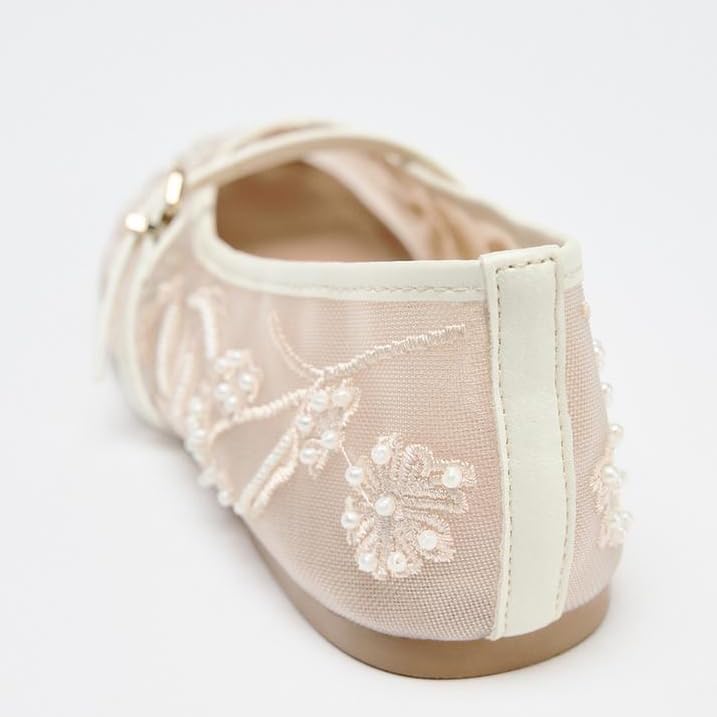 Mesh Ballet Flats for Women Embroidered Floral Mary Jane Flats Round Toe Slip On Ballerina Shoes Comfortable Casual Daily Dress Flat Shoes4