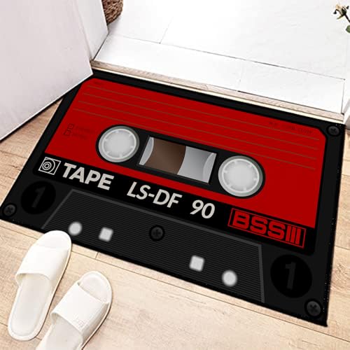 keepcute Audio Cassette Tape Record Area Rug Non-Slip Floor Mat