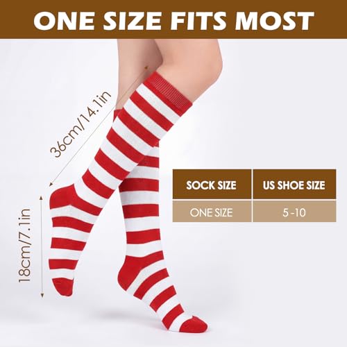Image of American Trends Women's Knee High Socks, Novelty Holiday Printed Tall Tube Socks, Casual & Party Athletic Sports Stockings