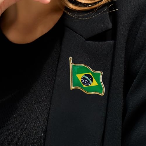 Image of Country Flag Brooch Metal Alloy Souvenir Pin Shirt Hat Backpack Jewelry Accessories Decoration Party Christmas Gift Badge International Travel Pin