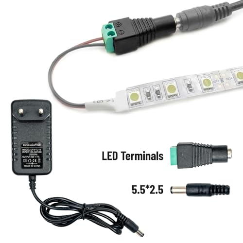 GreenSun Netzteil 12V 1A 12W - AC100-240V zu DC12V DC Stromversorgung Universal Transformator für 5050/3528 LED Streifen, Router, LED Lampen