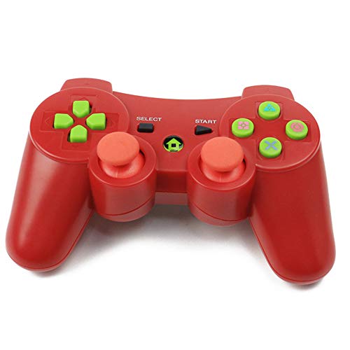 Preisvergleich Produktbild PS3 Wireless Bluetooth Game Controller PS3 Controller, USB-Aufladung, Vibrationsrückmeldung (Rot)