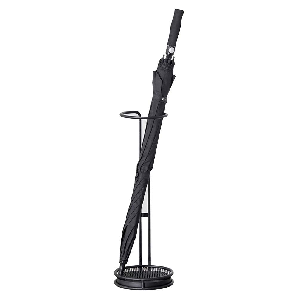 Porte-parapluie en fer forgé noir grand modèle pour rangement couloir maison