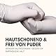 Latexhandschuhe 100 Stück | L | Puderfreie Latex Handschuhe Weiß | Texturiert, reißfest & elastisch | Untersuchungshandschuhe Einweg für Pflege & Kosmetik | Gr. XS, S, M, L, XL