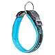 Ferplast Hundehalsband Sport Dog, Weich Gepolstertes Nylon Hunde Halsband für große Hunde, Verstellbare und Reflektierend, Größe: 2,5 cm (45-55 cm), Blau