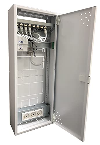 COFFRET COMMUNICATION GRADE 3 TV - 625 x 250 AVEC PORTE + DTI + 8 RJ45 Cover