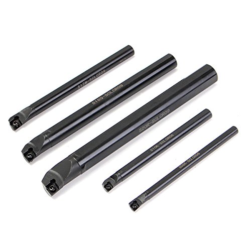 KingLan 5Pcs 8/10/12/16/20Mm Sclcr Sclcr Lathe Boring Bar Tunring Tool Holder per Inserti Ccmt