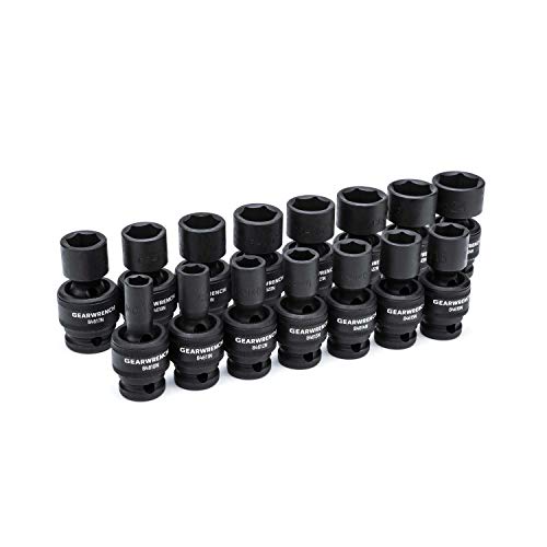 Image of GEARWRENCH 1 /2-Inch 6 Point Metric Universal Impact Socket Set (15 Piece) - 84939N