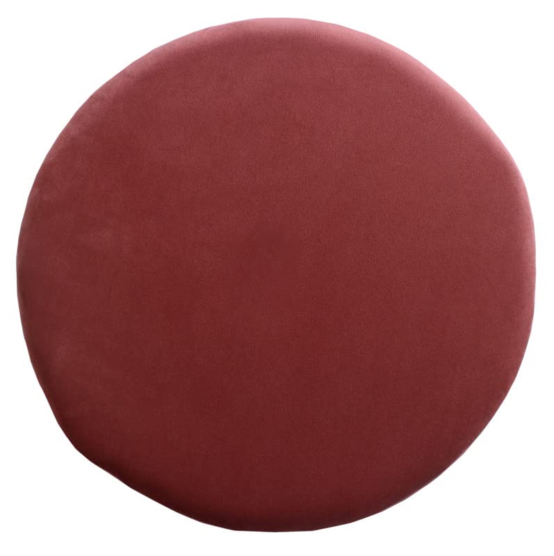 Image of Ottoman Stool for Living Room, Velvet Foot Rest Puffy for Sofa, Foot Stool for Sitting, Modern Puffy for Bedroom, Metal Legs Ottoman for Home Decor, 17 inch Height (Stool-Gajri)