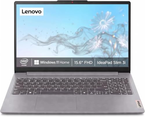 Image of Lenovo IdeaPad Slim 3i 15.6 inch FHD Laptop for Home & School, Intel 4-Core Processor, 8GB RAM, 128GB UFS, Numeric Keypad, HD Webcam with Privacy Shutter, Dolby Audio, USB-C, HDMI, Gray, Windows 11 Home