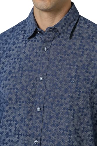 Image of Van Heusen Casual Printed Shirt for Men| Premium Cotton| Full Sleeves| Slim Fit |Breathable Fabric