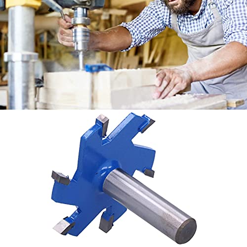 T-Slot Router Bit 6-Flute Woodworking Alloy Carbon Steel Extended Shank(1/2 Shank)